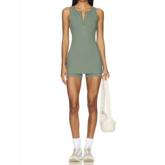Beach Riot Dresses & Skirts - Beach Riot Olina Romper Queen Palm Waffle